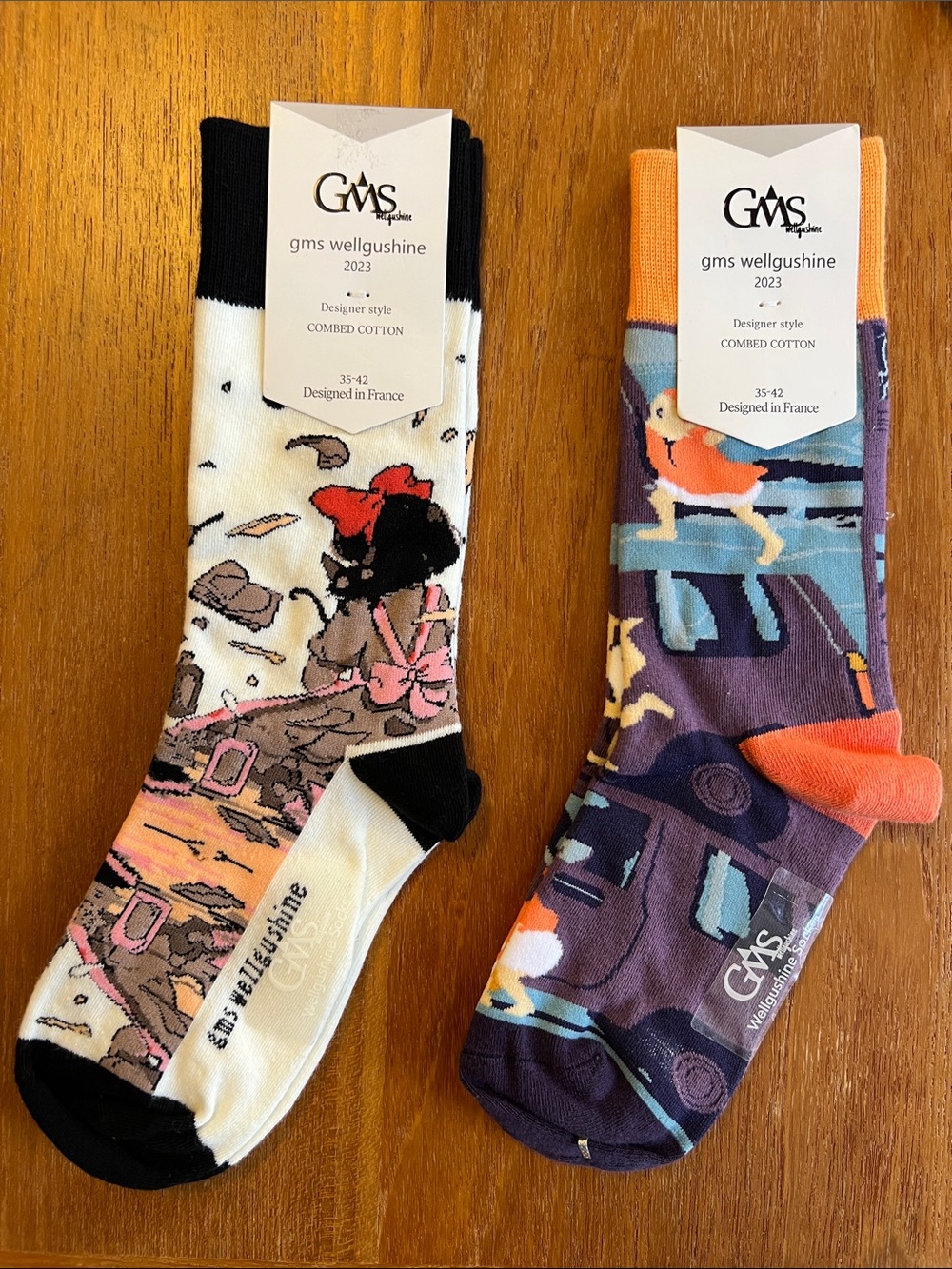 RARE Ghibli Kiki Delivery Service & Ponyo Socks Set NWT